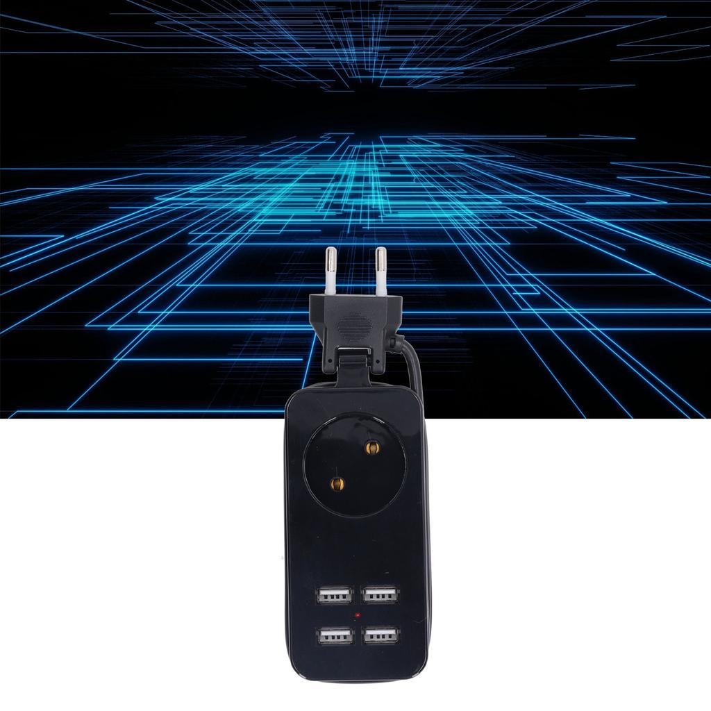 Power Strip 1200W 10A Fireproof  Adapter with 4 USB Port for Smartphones Tablet