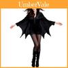 Halloween Bat Cosplay Costume For Women And Girls With Polyester Fabric For Themed Parties