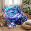 Underwater Dolphin Fantasy 1 Theme blanket Lightweight Warm Flannel Blanket Decorative Throw Blanket for Home Decoration