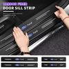 Auto Carbon Fiber Decals Sticker Car Door Threshold Scuff Plate For Ford Ranger Focus Kuga Mustang S-MAX Transit Mondeo Fusion