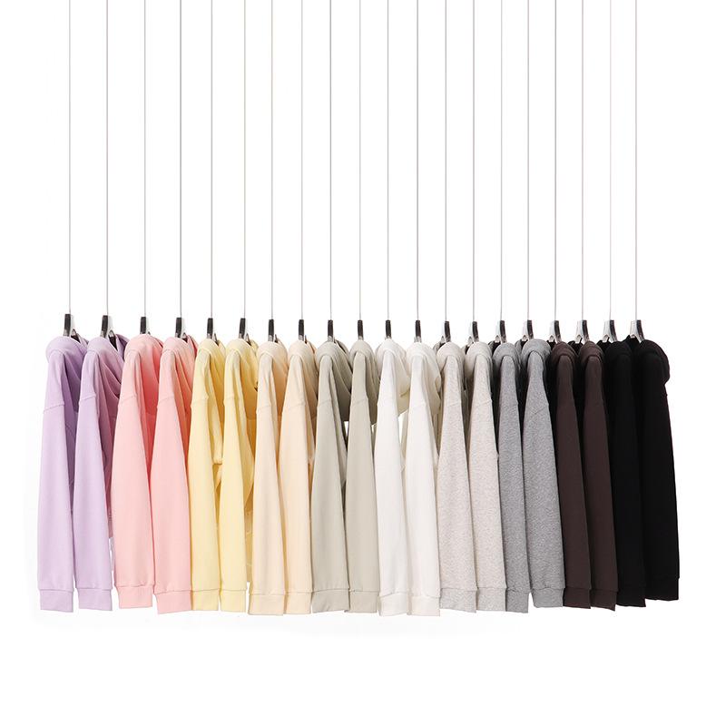Spring and Autumn New Women's Zipper Top Big Terry Solid Color Cardigan Sweatshirt