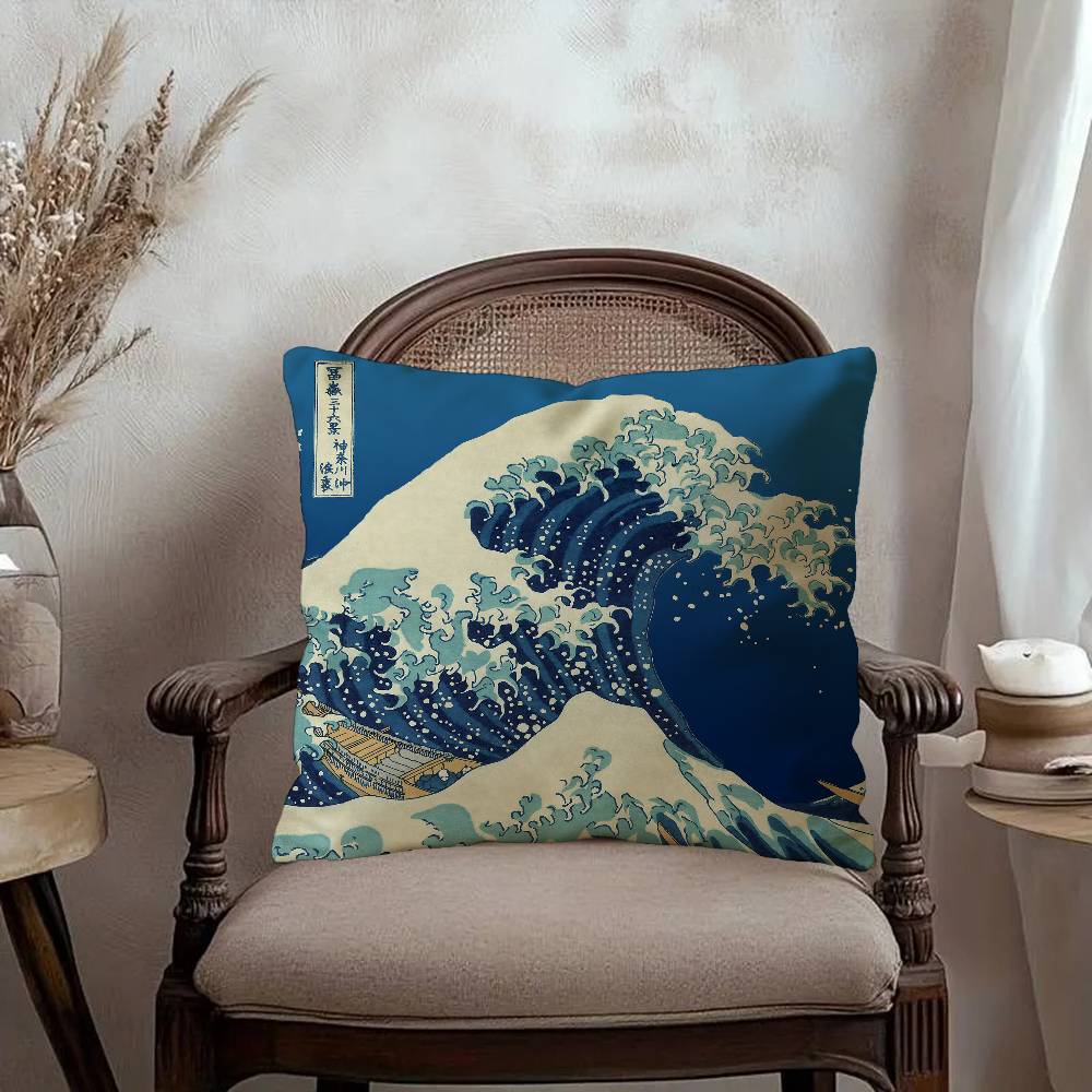 H-Hokusai O-Ohara K-Koson Lucky Dragon pillow cover sofa cushion cover home room decoration children gift