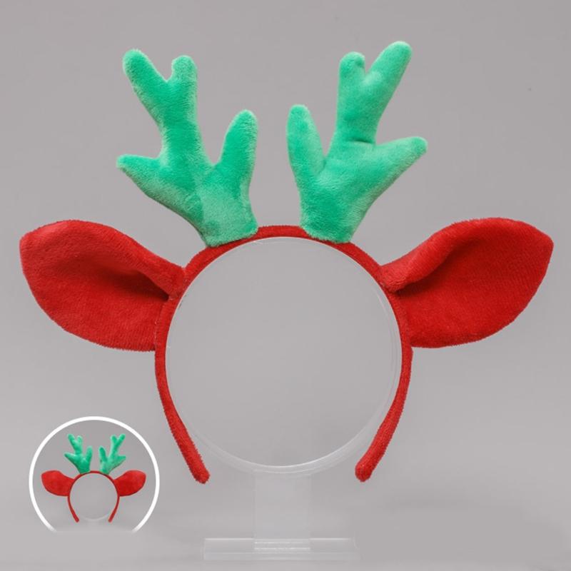 Cute Animal Deer Ears Headband Plush Antler Hair Hoop Novelty Party Headdress Fawn Horn Christmas Party Accessories