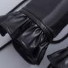 Premium PU Leather Gothic Cuffs With Adjustable Lace Up Design For Music Festivals And Costume Parties