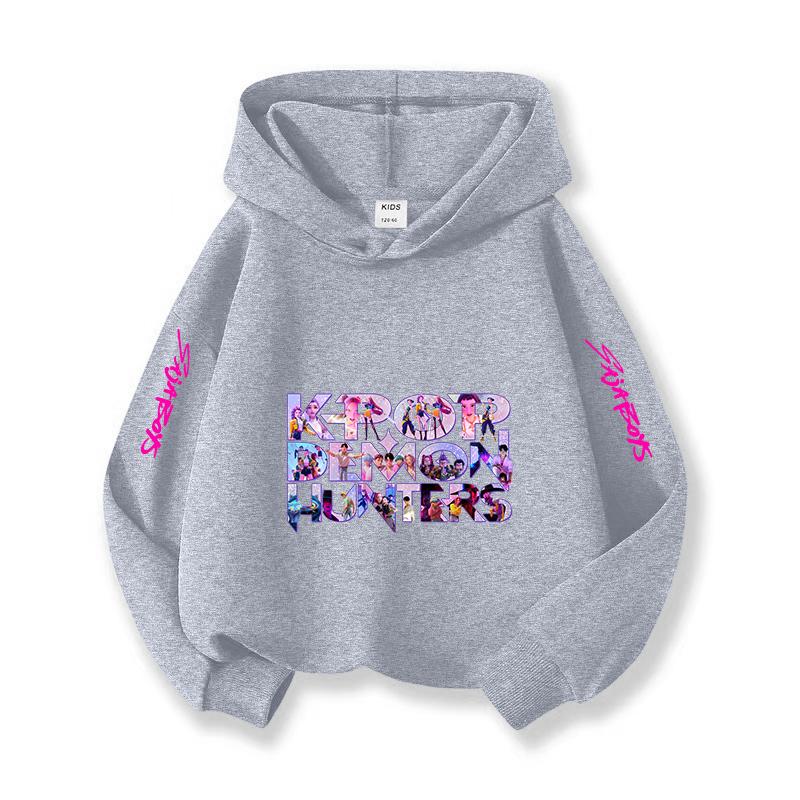 2025 Popular Kpop Christmas Casual Children's Hooded Sweatshirt Korean Wave Style Limited Edition Witch Hunting Fan Essential Girl Top