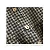 Camicia a Scacchi da Donna Manica Lunga Artistica Retro Casual Larga Plus Pizzo Gancio Fiore Patchwork Cotone Lino