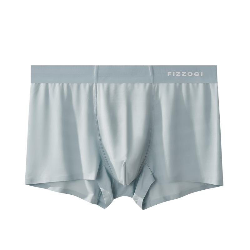 

Men s Ice Silk Underwear Men s Breathable Sexy and Trendy Square Corner Shorts 4XL сірий колір