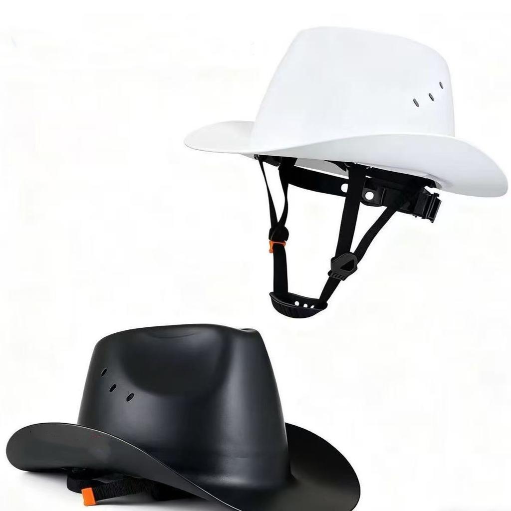 Elmetto da Cowboy Certificato con Occhiali di Alta Qualità Protezione Solare a Tesa Larga Casco di Sicurezza da Cowboy alla Moda Elmetto da Cowboy Classico