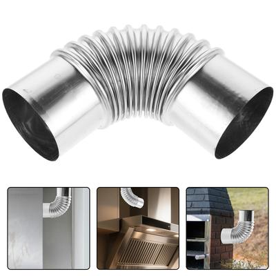 2Pcs Stainless Steel Exhaust Elbow Fitting Set 60Mm for Gas Water Heater Thickened High Temp Resistant Stove Pipe Chimney Flue