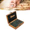 Vintage Embroidery Scissors Set Wooden Stainless Steel Sewing Box Scissors Kit Multifunctional Sewing Embroidery Tools Bronze
