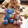 Plush Animal Dog Toy Squeaky Interactive Dog Chew Toy Stuffed Elephant Puppy Teething Toy for Medium Large Dogs
