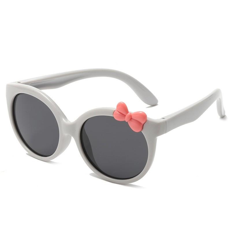 Dopamine Cute Bow Kids Round Sunglasses Uv400 Protection Sun Protection Party Photo Taking Styling Sun Glasses S5017