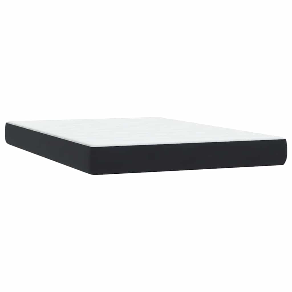 Box Spring Bed with Mattress & LED Lighting Black 160x210 Cm Velvet