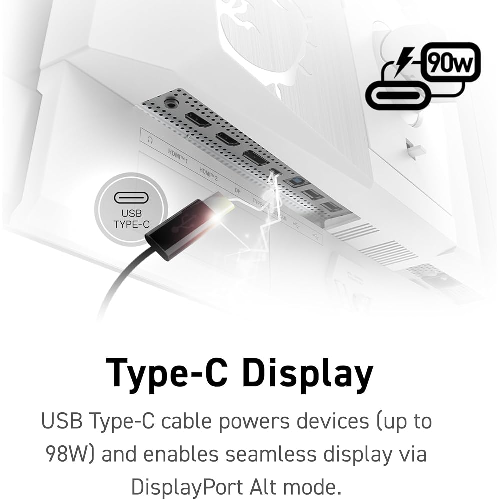 MSI MPG 321URXW QD-OLED 32-inch 3840 X 2160 (UHD) Monitor, 240Hz, Adaptive Sync, HDMI, DP Port, VESA Mountable, Tilt, Speakers, 0.03ms Response Time,