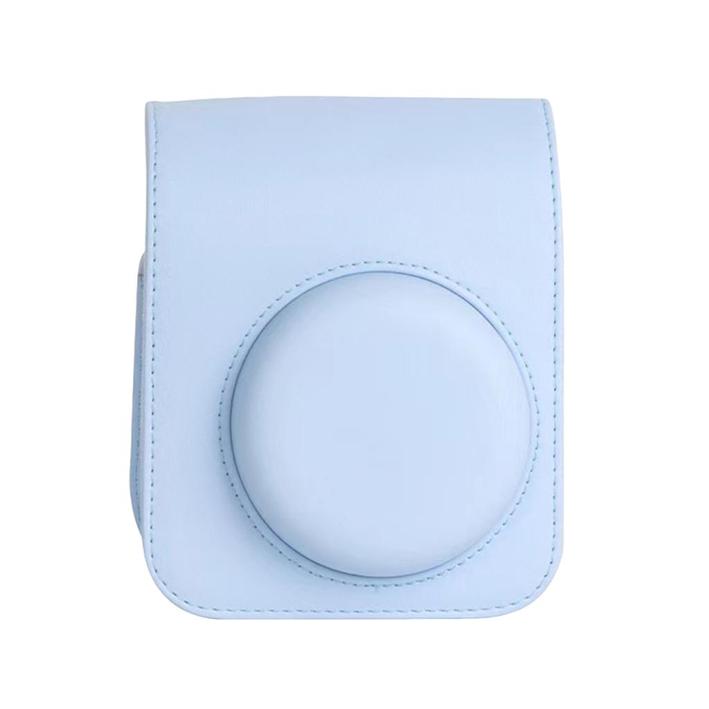 PU Leather Camera Case W/ Removable Adjustable Strap Carry Case Camera Bag Cover for Fujifilm Instax Mini 12 Instant Camera