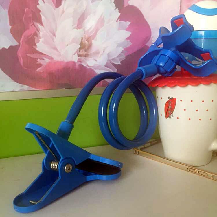 Suport universal rotativ de telefon pentru noptieră cu clemă dublă