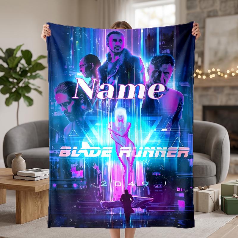 Blade Runner Custom Flannel Blankets Soft Warm Cozy Throws for Home Decor Holiday Gifts
