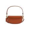 Coach Harley 23 Solid Color Flap Hardware Buckle Closure Leather Saddle Bag Women Handbags Brown CM702-B4BAR