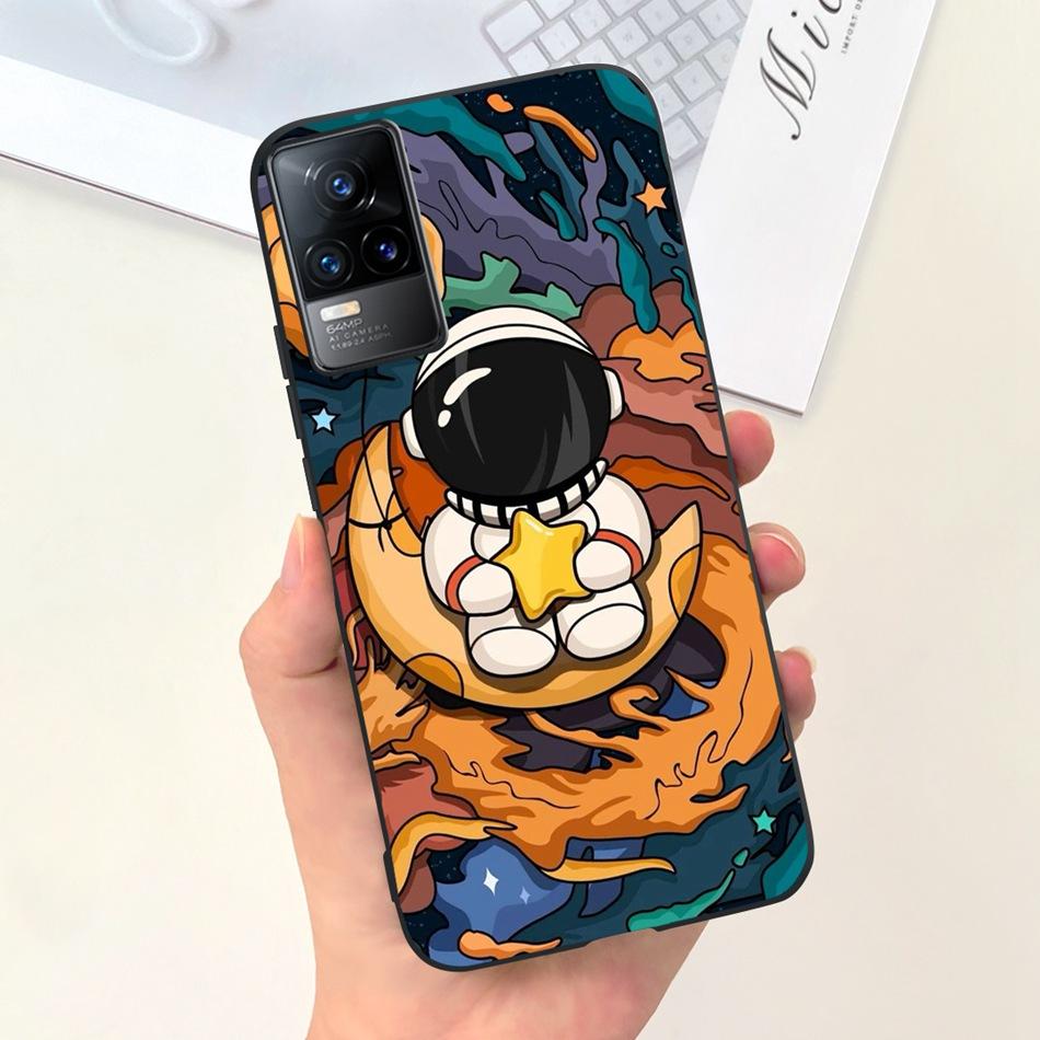 For Vivo V21e Case Vivo V21E 4G V 21E V2061 Lovely Cartoon Candy Color Soft Silicone TPU Phone Back Cover