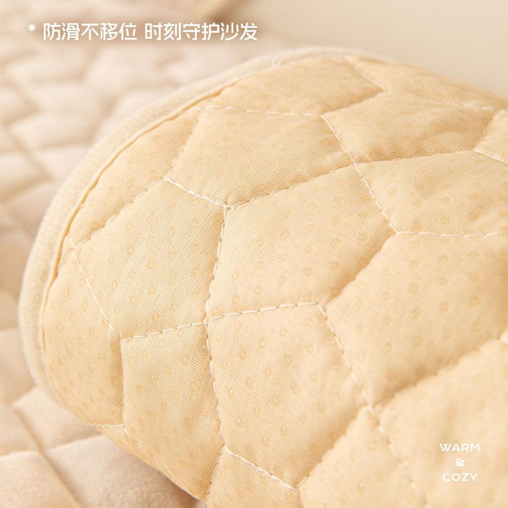 Velvet Sofa Cover Winter  New Thickened Comfortable Plush Cushion Dustproof Non-Slip Cat-Scratch-Proof Durable Sofa Cover