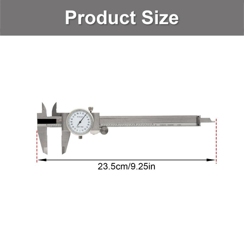 Professioneller Edelstahl-Messschieber 8 Zoll Klare Skala Nonius-Messschieber Industrielles Messinstrument
