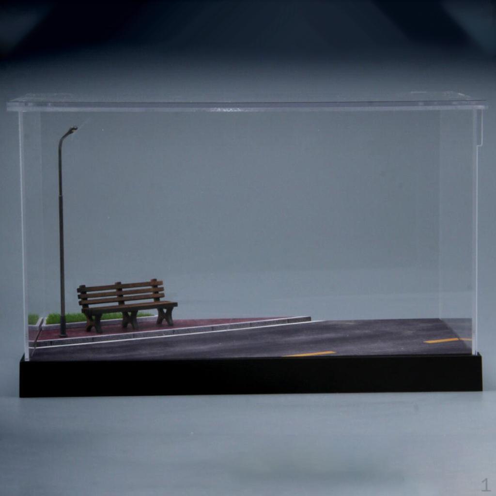 1:32 Acrylic Display Case Showcase Parking Lot Scene Transparent Cover Dustproof Home