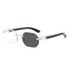 Trend infinity polygonal glasses gradual change simple light luxury sunglasses color-changing glasses bag flower stand sunshade sunglasses versatile