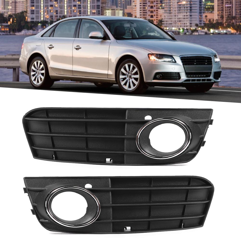 Pair of Fog Lamp Grill Left +Right Car Light Grille Cover 8KD807681 Fit for A4 B8 0912