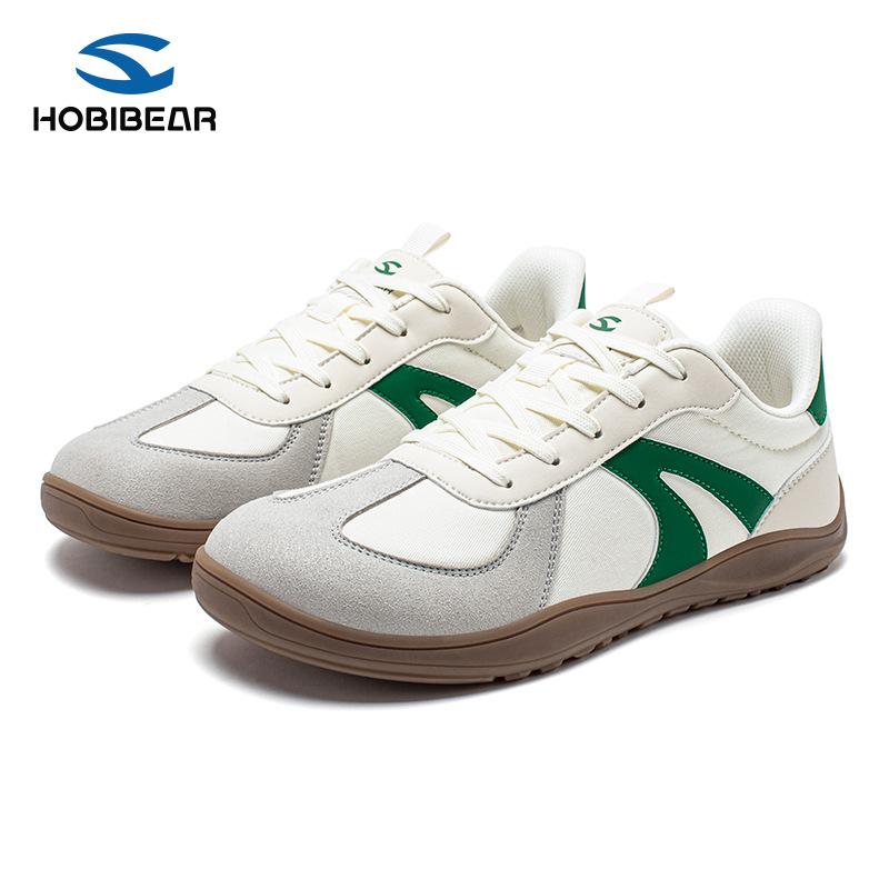 HOBIBEAR Wide Barefoot Shoes Hands Free Lace Up Classic Retro Fashion Sneakers for men&Women