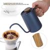 600 ml Mode Handtag i Rostfritt Stål Drip Kaffekanna Svanhals Pip Vattenkokare;Svart: