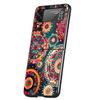 Indian Pattern Mandala Hard PC Phone Case For Samsung Galaxy Z Flip 7 6 5 4 Black Cover For Galaxy Z Flip3 Foldable Fundas Shell