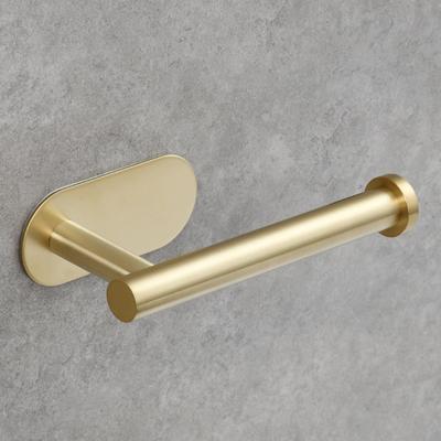 Nail Free Brushed Gold Toilet Paper Holder Kitchen Paper Roll Holder Stainless Steel Bathroom Tissue Holder Tissue Rack Holders