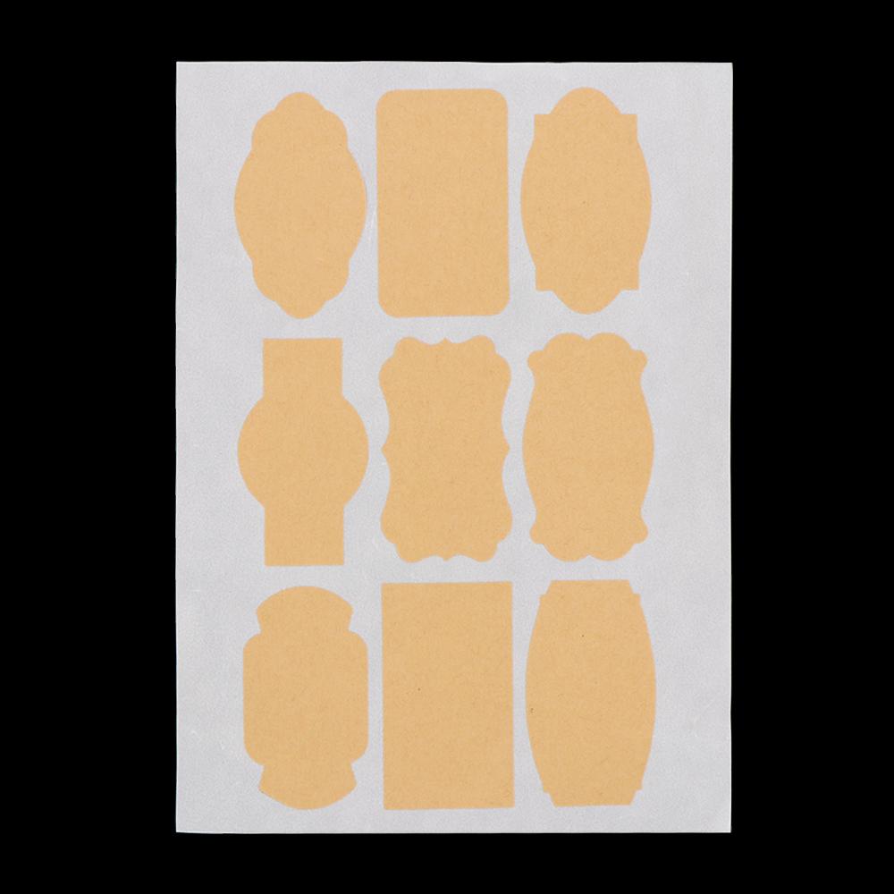 Creative Self Adhesive Gift Candy Tags Packaging Seals Kraft Paper Labels Stickers Blank Sticky