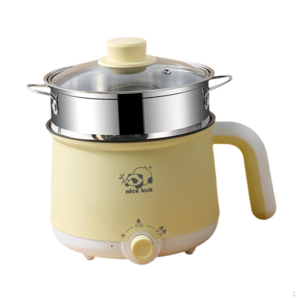 Elektrischer Kochtopf Ramen Kocher Edelstahl Mini Reise Tragbar für