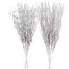2Pcs Glitter Branches Christmas Tree Decoration Artificial Flowers for Home Fake Flowers Xmas Ornaments New Year Party Decortion
