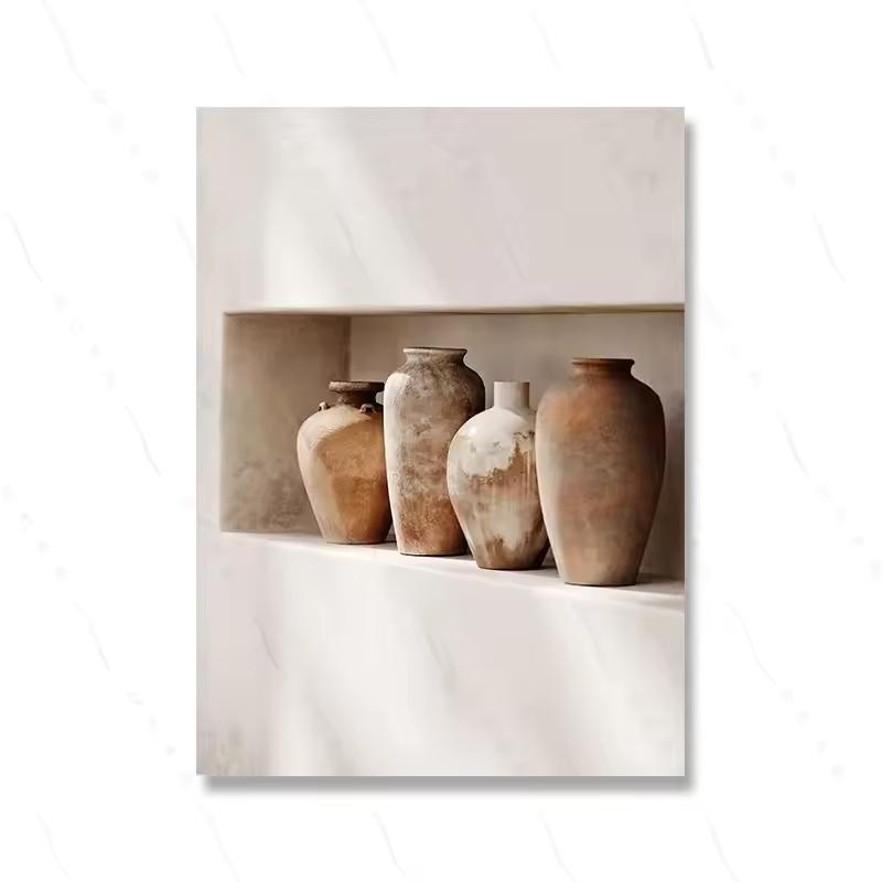 

Классическая ваза Натюрморт Холст Живопись Инс Стиль Эстетичное Настенное Искусство Богемные Принты Постер Картина для Современного Декора Гостиной 21cm×30cm NoFrame