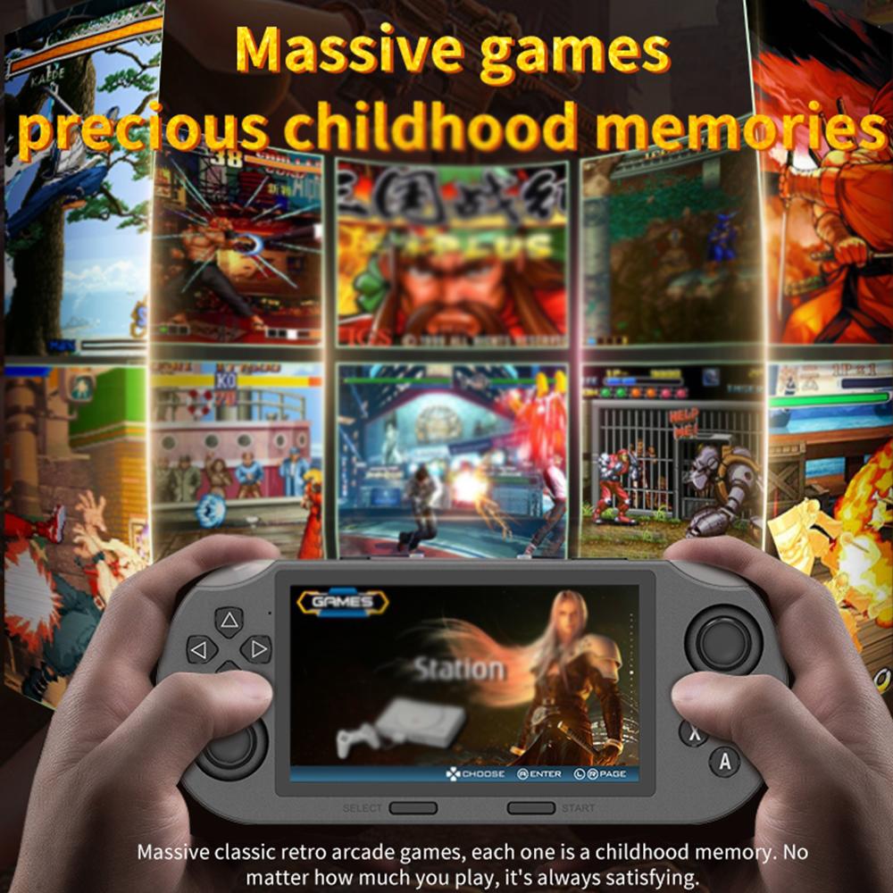 SF3000 Handheld-Spielekonsole mit großem 4,5-Zoll-Bildschirm, unterstützt E-Books, MP4, Musik, integrierte 20.000+ Spiele