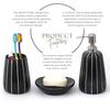 Premium Ceramic Bathroom Accessories Set of 3 | Modern Luxury Bath Set with 300ml Soap Dispenser, Toothbrush Holder & Soap Dish | Home Decor Items