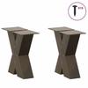 VidaXL Pieds de table basse en forme de X, 2 pièces, acier naturel, 30 x (30-31) cm 4012931