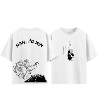 Camiseta Jujutsu Kaisen Gojo Satoru, Roupa Unissex de Algodão para o Verão Estilo Y2K, Top de Manga Curta da Moda para Fãs de Anime, Streetwear