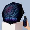 Manchester City Manual Five Fold 8 Rib Umbrella Support Custom Text, Lightweight Travel Umbrella