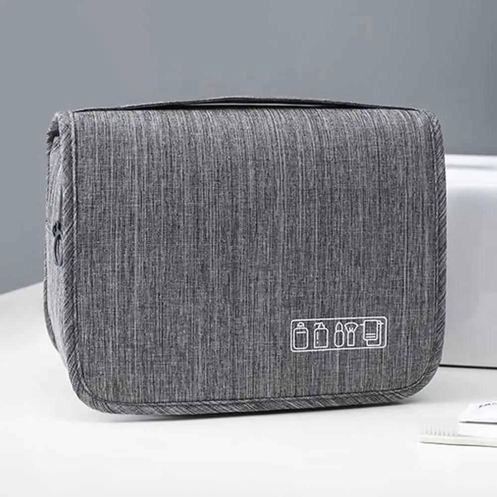 1pc Foldable Toiletry Bag Organizer Hanging Storage Bathroom Makeup Case Cosmetic Bag Travel For Travel Business
