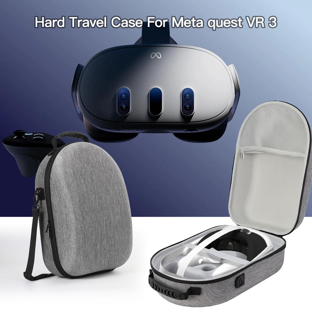 Travel Carrying Case for 3 VR Glasses Gaming Headset Controllers Device Accessories Shockproof EVA Storage Bag