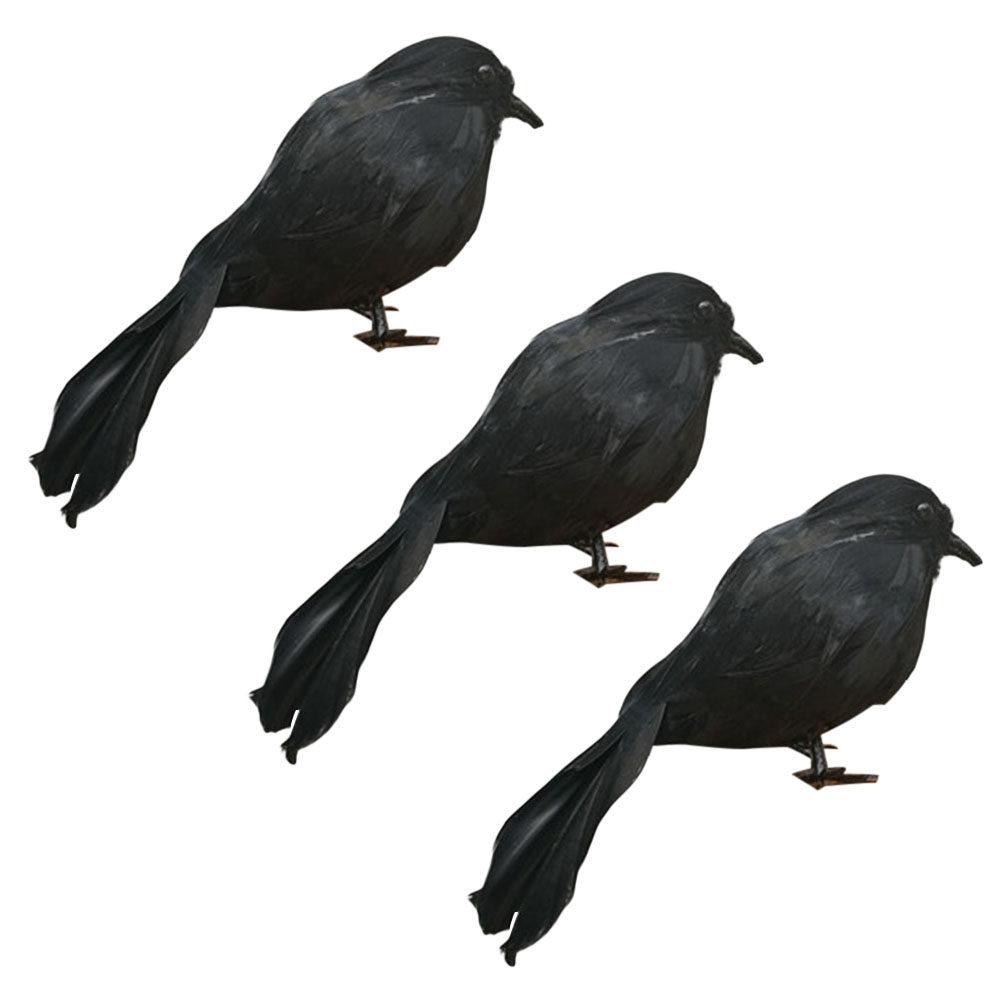 Realistic Halloween Decoration Crow Lifesize Scary Decor for Haunted Decor Halloween Crow