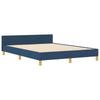 Bed Frame with Headboard Blue 160 x 200 cm Fabric