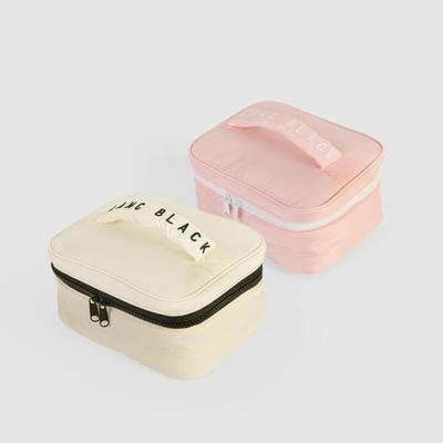 Padded Square Handle Cosmetic Pouch Winter Pouch