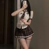 M~3XL Cosplay Costume 4pcs Sets Sexy Student Wear Cos Uniform Temptation Jk Short Skirt Uniform Suit