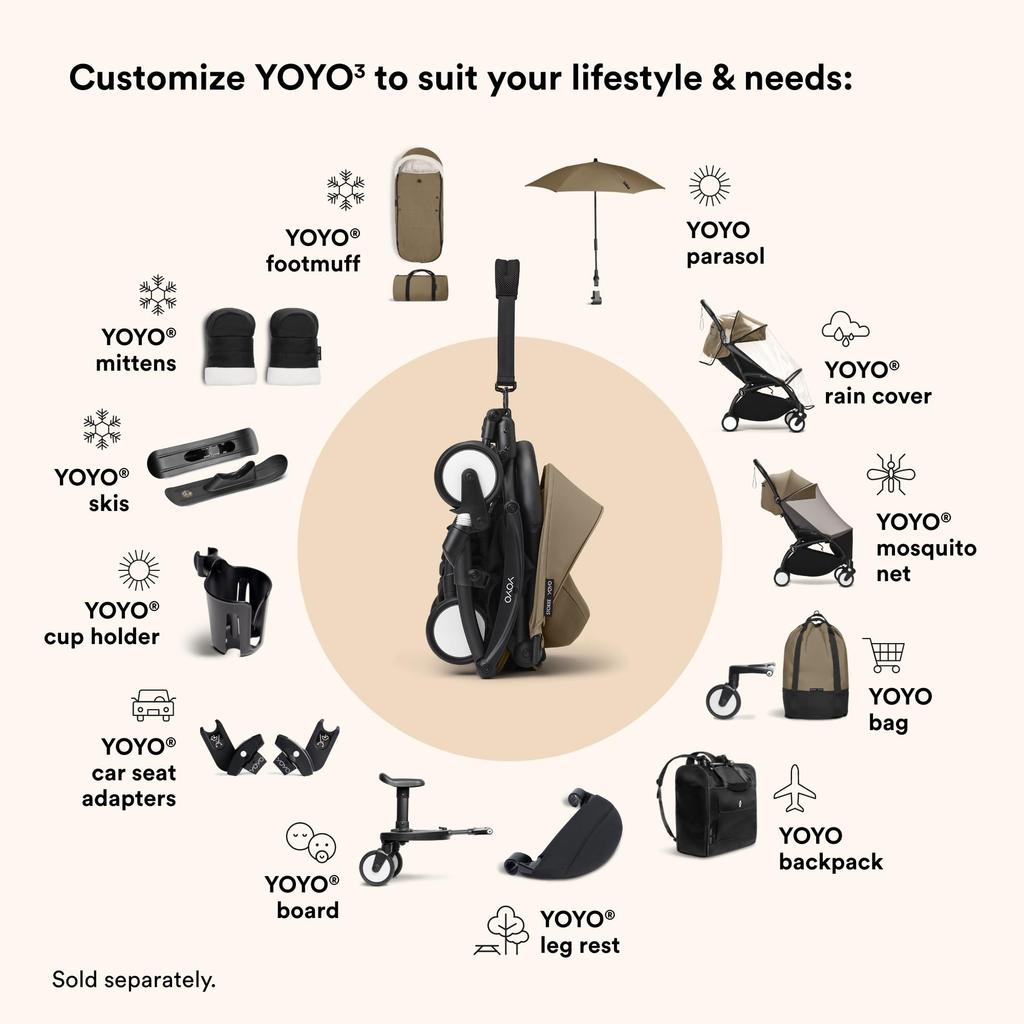 Stokke YOYO Footmuff Toffee, W18.5cm x H5cm x D89cm, 646608