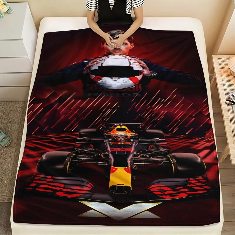 1 pièce Couverture en Flanelle Imprimée Max Verstappen, Haute qualité Toutes Saisons, Décoration d'Intérieur, Chaleur et Confort, Parfaite pour les Cadeaux de Noël