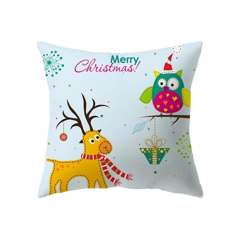 Christmas Themed Pillowcases Car Accessories Office Santa Claus Living Room Sofa Home Pillowcases